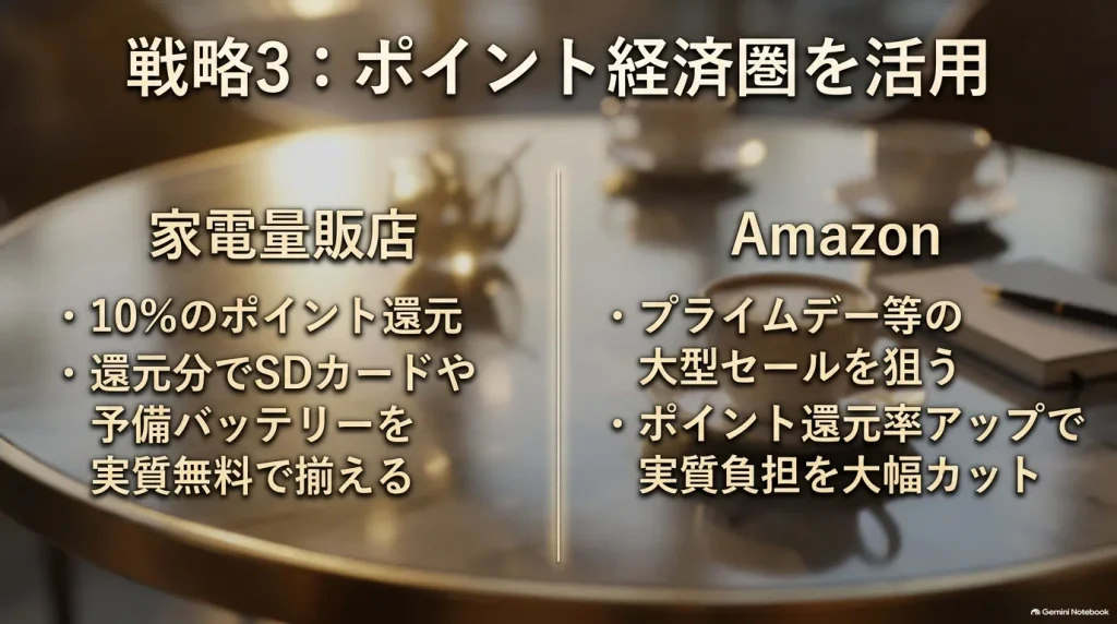 大手家電量販店の10%ポイント還元とAmazon大型セールを活用した実質負担軽減のポイント