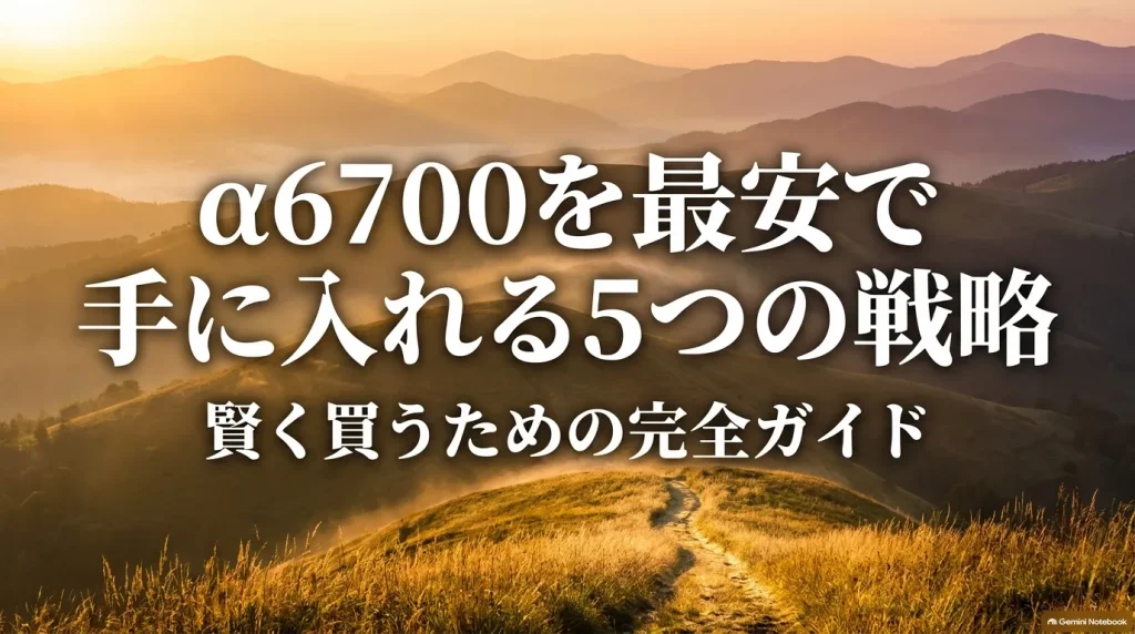 SONY α6700を最安値でお得に購入する5つの戦略完全ガイドのアイキャッチ画像