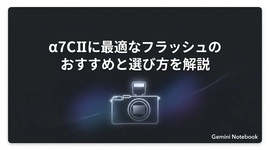 α7CIIに最適なフラッシュのおすすめと選び方を解説するアイキャッチ画像