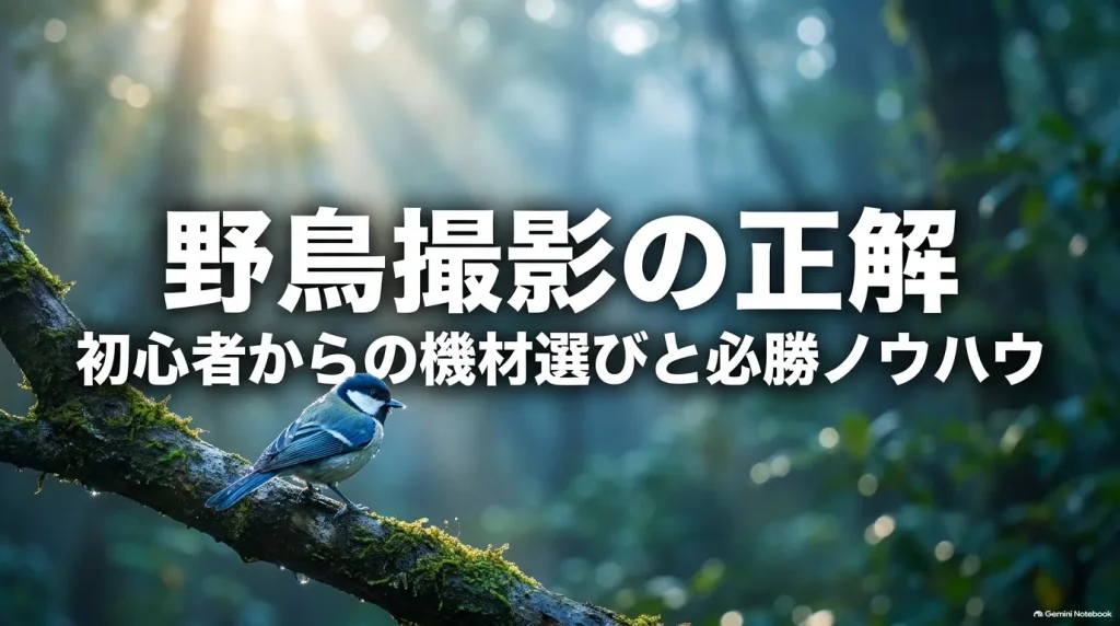 野鳥撮影の正解 初心者からの機材選びと必勝ノウハウのタイトルスライド