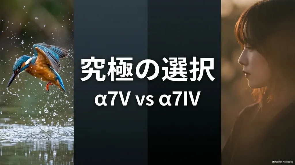 ソニーのフルサイズミラーレス一眼カメラα7Vとα7IVの比較「究極の選択 a7V vs a7IV」