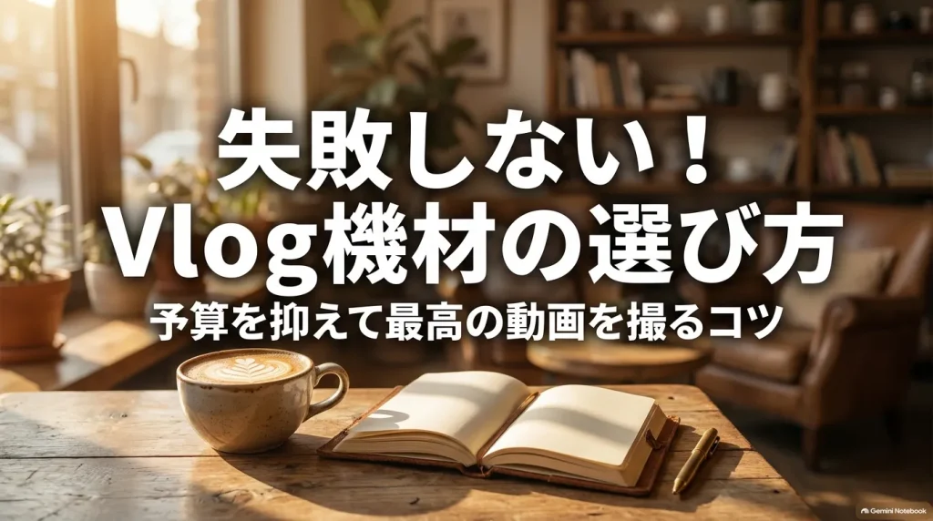 失敗しないVlog機材の選び方と予算を抑えて最高の動画を撮るコツを解説するアイキャッチ画像