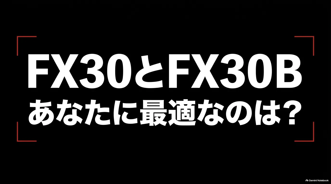 ソニーのシネマカメラFX30とFX30Bの違いと選び方を解説するアイキャッチ画像