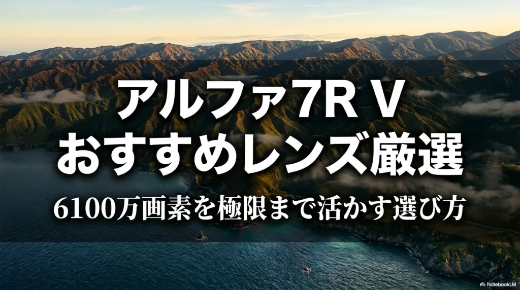 α7R Vの究極の相棒を見つけるためのおすすめレンズ厳選まとめ