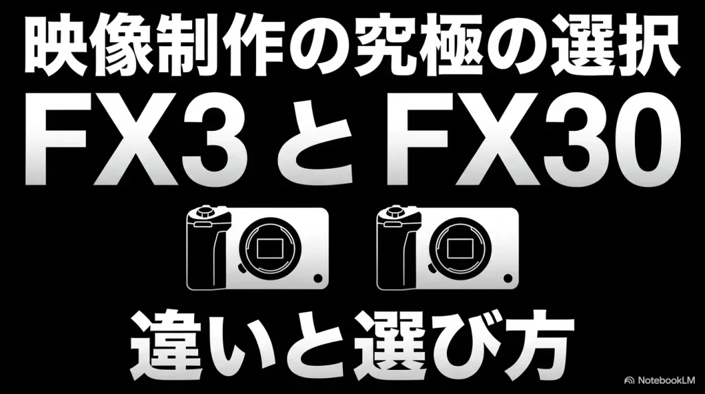 ソニーCinema LineのカメラFX3とFX30の違いと選び方を比較解説する表紙画像