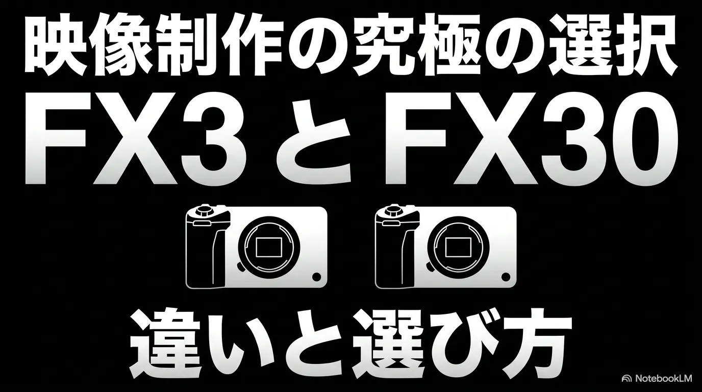 ソニーCinema LineのカメラFX3とFX30の違いと選び方を比較解説する表紙画像